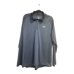 Under Armour Men's UA Tech 2.0 1/2 Zip Long Sleeve T-Shirt Blue 2XL Loose
